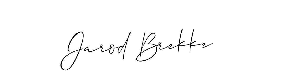 Also we have Jarod Brekke name is the best signature style. Create professional handwritten signature collection using Allison_Script autograph style. Jarod Brekke signature style 2 images and pictures png