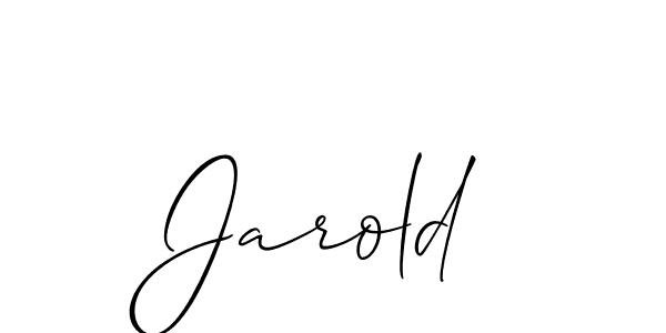 Use a signature maker to create a handwritten signature online. With this signature software, you can design (Allison_Script) your own signature for name Jarold. Jarold signature style 2 images and pictures png