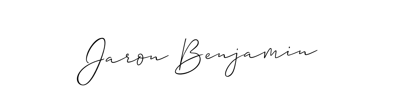 Make a short Jaron Benjamin signature style. Manage your documents anywhere anytime using Allison_Script. Create and add eSignatures, submit forms, share and send files easily. Jaron Benjamin signature style 2 images and pictures png