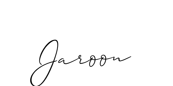 How to make Jaroon signature? Allison_Script is a professional autograph style. Create handwritten signature for Jaroon name. Jaroon signature style 2 images and pictures png
