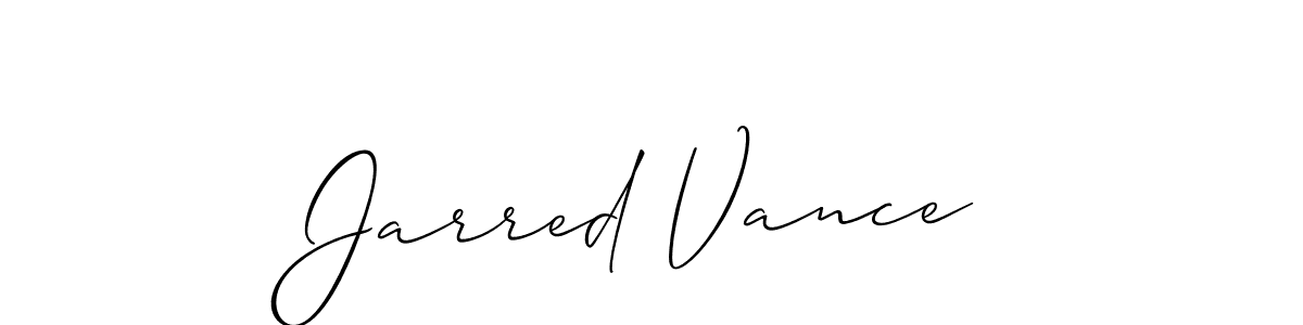 Design your own signature with our free online signature maker. With this signature software, you can create a handwritten (Allison_Script) signature for name Jarred Vance. Jarred Vance signature style 2 images and pictures png