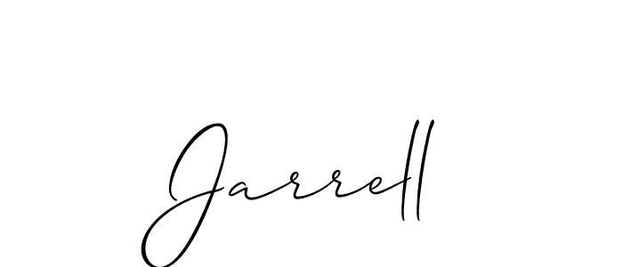 Create a beautiful signature design for name Jarrell. With this signature (Allison_Script) fonts, you can make a handwritten signature for free. Jarrell signature style 2 images and pictures png