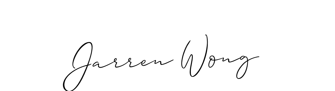 The best way (Allison_Script) to make a short signature is to pick only two or three words in your name. The name Jarren Wong include a total of six letters. For converting this name. Jarren Wong signature style 2 images and pictures png