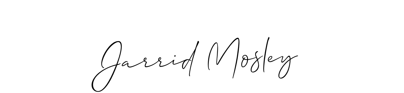 Make a beautiful signature design for name Jarrid Mosley. With this signature (Allison_Script) style, you can create a handwritten signature for free. Jarrid Mosley signature style 2 images and pictures png