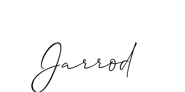 It looks lik you need a new signature style for name Jarrod. Design unique handwritten (Allison_Script) signature with our free signature maker in just a few clicks. Jarrod signature style 2 images and pictures png