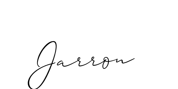 How to make Jarron signature? Allison_Script is a professional autograph style. Create handwritten signature for Jarron name. Jarron signature style 2 images and pictures png