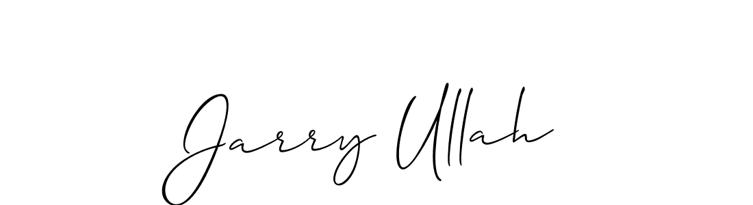 Use a signature maker to create a handwritten signature online. With this signature software, you can design (Allison_Script) your own signature for name Jarry Ullah. Jarry Ullah signature style 2 images and pictures png