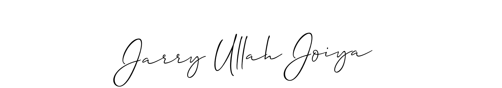 How to Draw Jarry Ullah Joiya signature style? Allison_Script is a latest design signature styles for name Jarry Ullah Joiya. Jarry Ullah Joiya signature style 2 images and pictures png