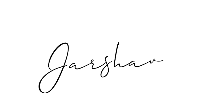 How to make Jarshav name signature. Use Allison_Script style for creating short signs online. This is the latest handwritten sign. Jarshav signature style 2 images and pictures png