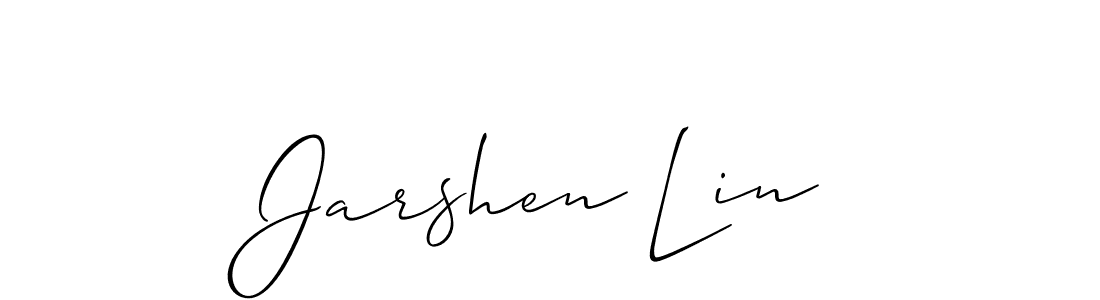 You should practise on your own different ways (Allison_Script) to write your name (Jarshen Lin) in signature. don't let someone else do it for you. Jarshen Lin signature style 2 images and pictures png