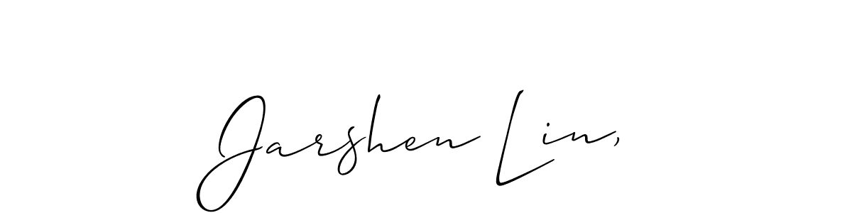 Similarly Allison_Script is the best handwritten signature design. Signature creator online .You can use it as an online autograph creator for name Jarshen Lin,. Jarshen Lin, signature style 2 images and pictures png