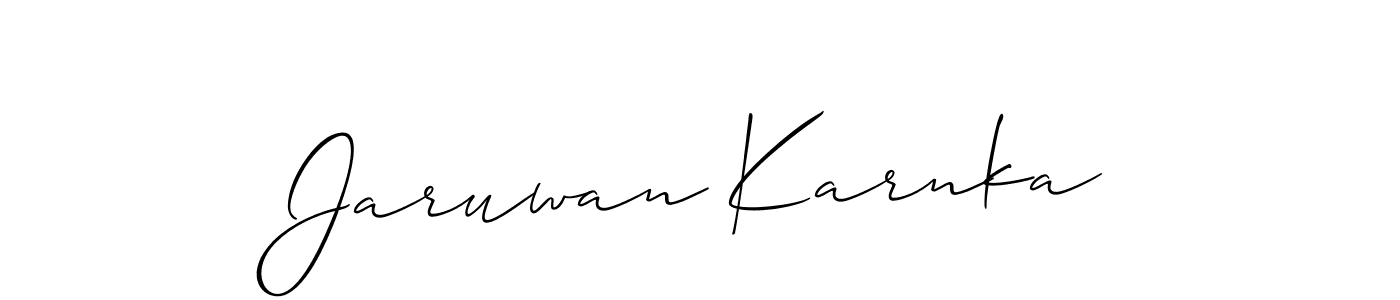 Make a beautiful signature design for name Jaruwan Karnka. Use this online signature maker to create a handwritten signature for free. Jaruwan Karnka signature style 2 images and pictures png