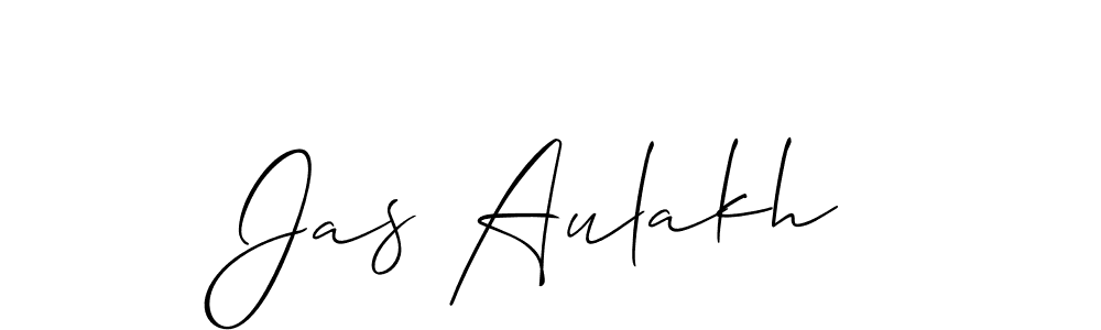 How to make Jas Aulakh signature? Allison_Script is a professional autograph style. Create handwritten signature for Jas Aulakh name. Jas Aulakh signature style 2 images and pictures png