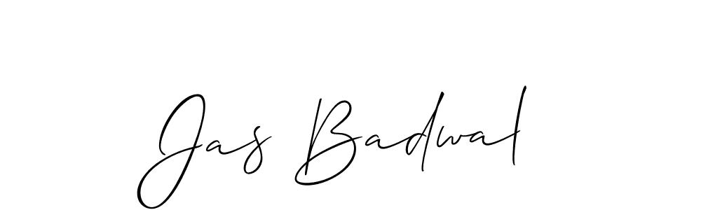 Jas Badwal stylish signature style. Best Handwritten Sign (Allison_Script) for my name. Handwritten Signature Collection Ideas for my name Jas Badwal. Jas Badwal signature style 2 images and pictures png