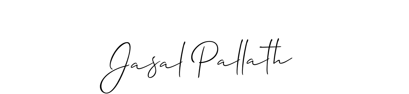 Similarly Allison_Script is the best handwritten signature design. Signature creator online .You can use it as an online autograph creator for name Jasal Pallath. Jasal Pallath signature style 2 images and pictures png