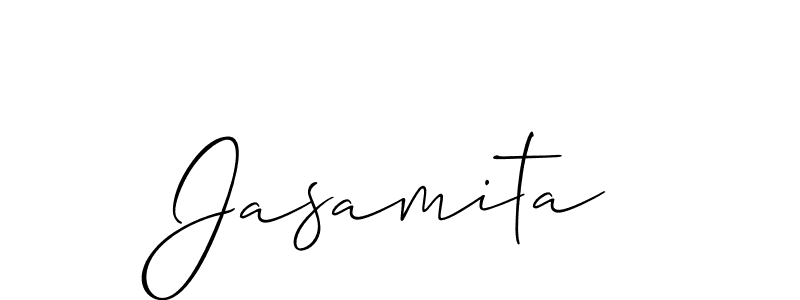 Similarly Allison_Script is the best handwritten signature design. Signature creator online .You can use it as an online autograph creator for name Jasamita. Jasamita signature style 2 images and pictures png