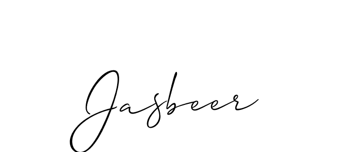 Allison_Script is a professional signature style that is perfect for those who want to add a touch of class to their signature. It is also a great choice for those who want to make their signature more unique. Get Jasbeer name to fancy signature for free. Jasbeer signature style 2 images and pictures png