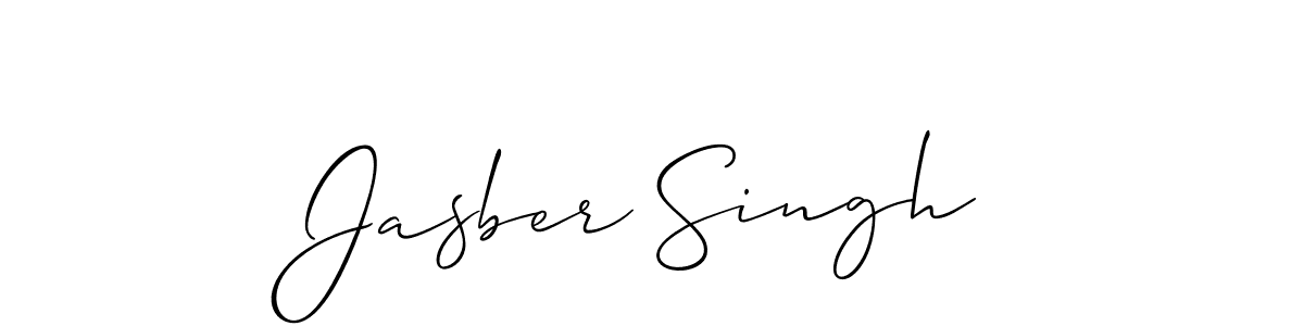 Make a beautiful signature design for name Jasber Singh. With this signature (Allison_Script) style, you can create a handwritten signature for free. Jasber Singh signature style 2 images and pictures png