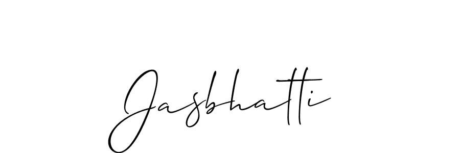 How to Draw Jasbhatti signature style? Allison_Script is a latest design signature styles for name Jasbhatti. Jasbhatti signature style 2 images and pictures png
