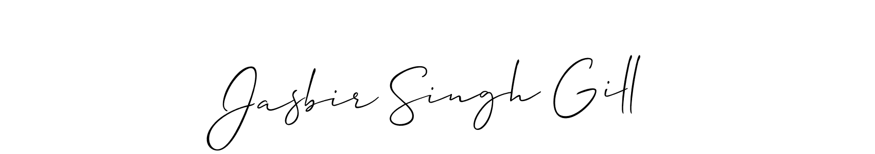 The best way (Allison_Script) to make a short signature is to pick only two or three words in your name. The name Jasbir Singh Gill include a total of six letters. For converting this name. Jasbir Singh Gill signature style 2 images and pictures png