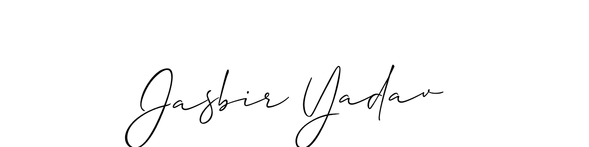 Make a beautiful signature design for name Jasbir Yadav. With this signature (Allison_Script) style, you can create a handwritten signature for free. Jasbir Yadav signature style 2 images and pictures png