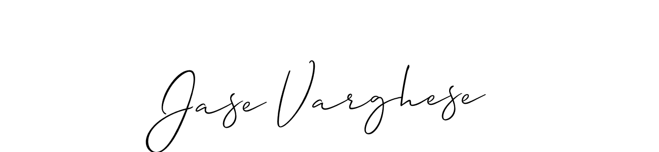 Jase Varghese stylish signature style. Best Handwritten Sign (Allison_Script) for my name. Handwritten Signature Collection Ideas for my name Jase Varghese. Jase Varghese signature style 2 images and pictures png