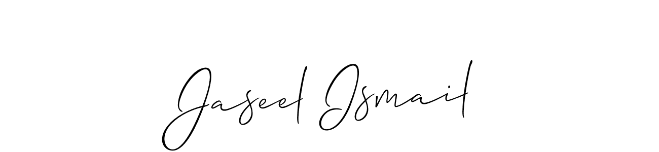Similarly Allison_Script is the best handwritten signature design. Signature creator online .You can use it as an online autograph creator for name Jaseel Ismail. Jaseel Ismail signature style 2 images and pictures png