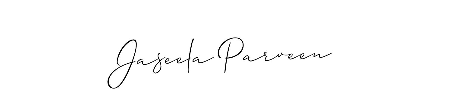 Also You can easily find your signature by using the search form. We will create Jaseela Parveen name handwritten signature images for you free of cost using Allison_Script sign style. Jaseela Parveen signature style 2 images and pictures png