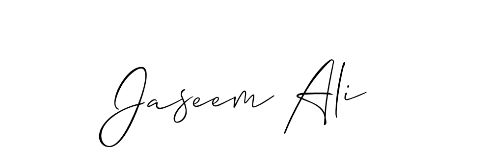 Allison_Script is a professional signature style that is perfect for those who want to add a touch of class to their signature. It is also a great choice for those who want to make their signature more unique. Get Jaseem Ali name to fancy signature for free. Jaseem Ali signature style 2 images and pictures png