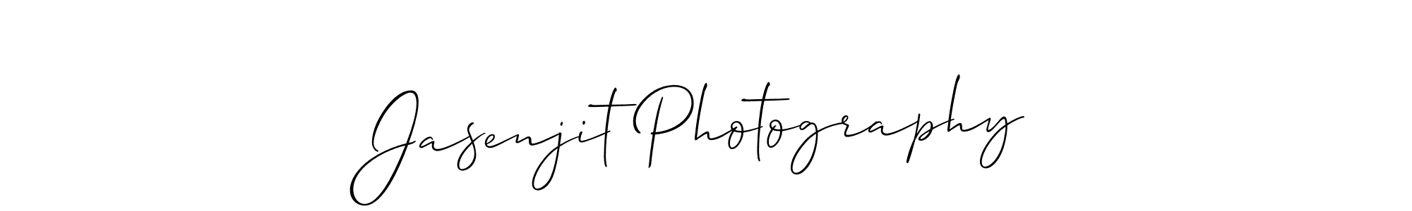 Jasenjit Photography stylish signature style. Best Handwritten Sign (Allison_Script) for my name. Handwritten Signature Collection Ideas for my name Jasenjit Photography. Jasenjit Photography signature style 2 images and pictures png