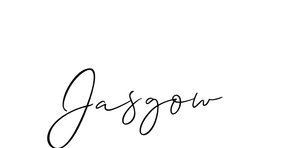 Make a beautiful signature design for name Jasgow. With this signature (Allison_Script) style, you can create a handwritten signature for free. Jasgow signature style 2 images and pictures png