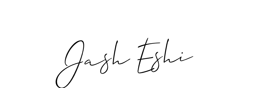 Also we have Jash Eshi name is the best signature style. Create professional handwritten signature collection using Allison_Script autograph style. Jash Eshi signature style 2 images and pictures png