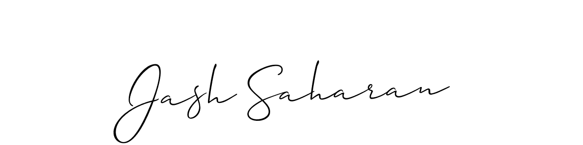 Allison_Script is a professional signature style that is perfect for those who want to add a touch of class to their signature. It is also a great choice for those who want to make their signature more unique. Get Jash Saharan name to fancy signature for free. Jash Saharan signature style 2 images and pictures png