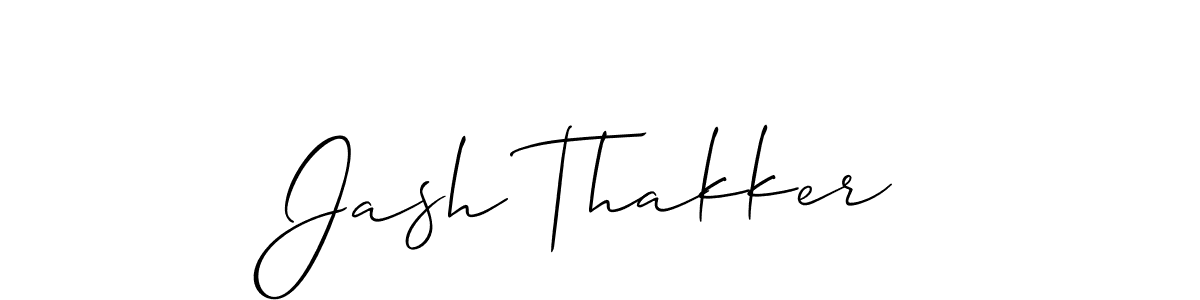 Design your own signature with our free online signature maker. With this signature software, you can create a handwritten (Allison_Script) signature for name Jash Thakker. Jash Thakker signature style 2 images and pictures png