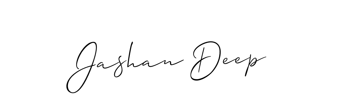 Jashan Deep stylish signature style. Best Handwritten Sign (Allison_Script) for my name. Handwritten Signature Collection Ideas for my name Jashan Deep. Jashan Deep signature style 2 images and pictures png