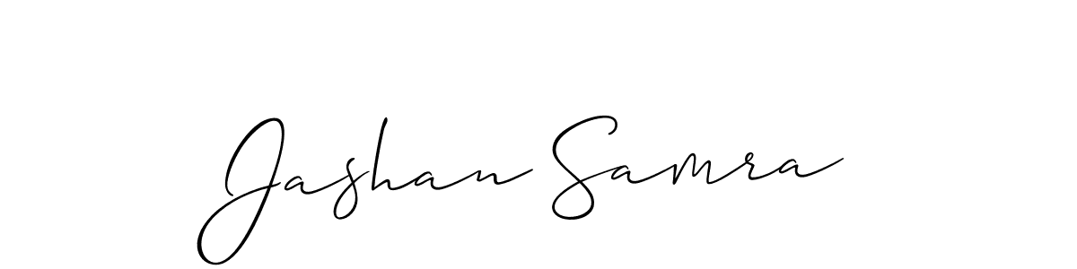 Use a signature maker to create a handwritten signature online. With this signature software, you can design (Allison_Script) your own signature for name Jashan Samra. Jashan Samra signature style 2 images and pictures png