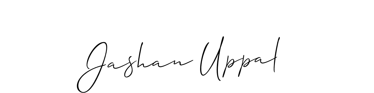 Use a signature maker to create a handwritten signature online. With this signature software, you can design (Allison_Script) your own signature for name Jashan Uppal. Jashan Uppal signature style 2 images and pictures png