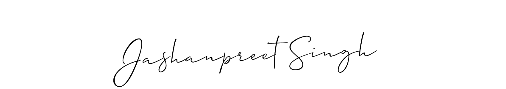 How to make Jashanpreet Singh signature? Allison_Script is a professional autograph style. Create handwritten signature for Jashanpreet Singh name. Jashanpreet Singh signature style 2 images and pictures png