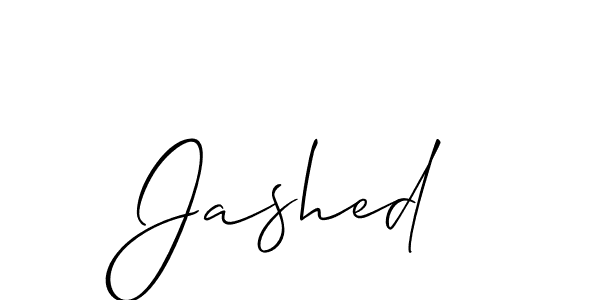 Design your own signature with our free online signature maker. With this signature software, you can create a handwritten (Allison_Script) signature for name Jashed. Jashed signature style 2 images and pictures png