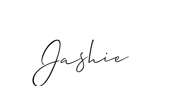 Design your own signature with our free online signature maker. With this signature software, you can create a handwritten (Allison_Script) signature for name Jashie. Jashie signature style 2 images and pictures png