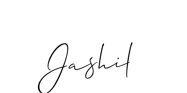 Use a signature maker to create a handwritten signature online. With this signature software, you can design (Allison_Script) your own signature for name Jashil. Jashil signature style 2 images and pictures png