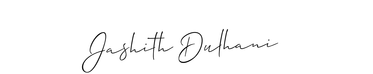 Create a beautiful signature design for name Jashith Dulhani. With this signature (Allison_Script) fonts, you can make a handwritten signature for free. Jashith Dulhani signature style 2 images and pictures png