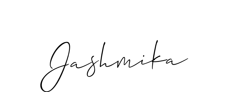 Also we have Jashmika name is the best signature style. Create professional handwritten signature collection using Allison_Script autograph style. Jashmika signature style 2 images and pictures png