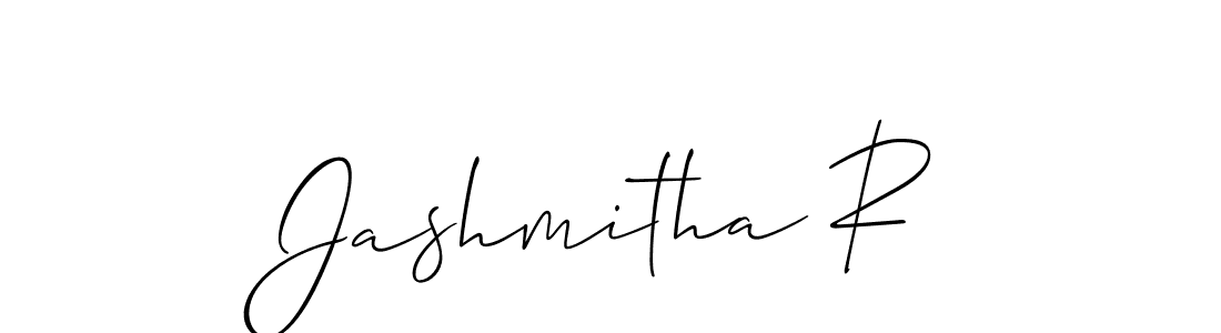 Also we have Jashmitha R name is the best signature style. Create professional handwritten signature collection using Allison_Script autograph style. Jashmitha R signature style 2 images and pictures png