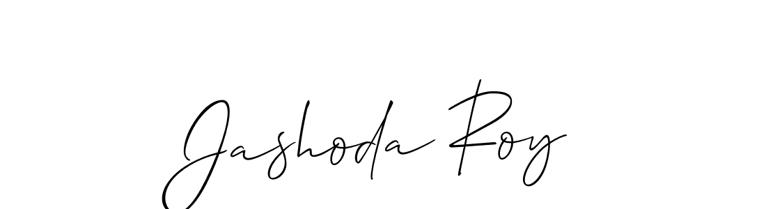 Design your own signature with our free online signature maker. With this signature software, you can create a handwritten (Allison_Script) signature for name Jashoda Roy. Jashoda Roy signature style 2 images and pictures png