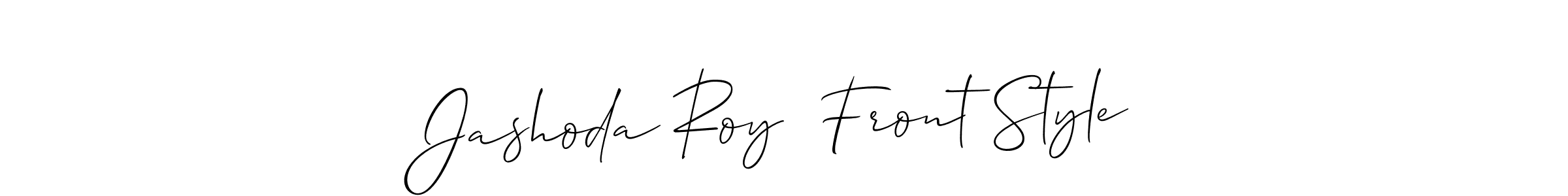 Use a signature maker to create a handwritten signature online. With this signature software, you can design (Allison_Script) your own signature for name Jashoda Roy  Front Style. Jashoda Roy  Front Style signature style 2 images and pictures png