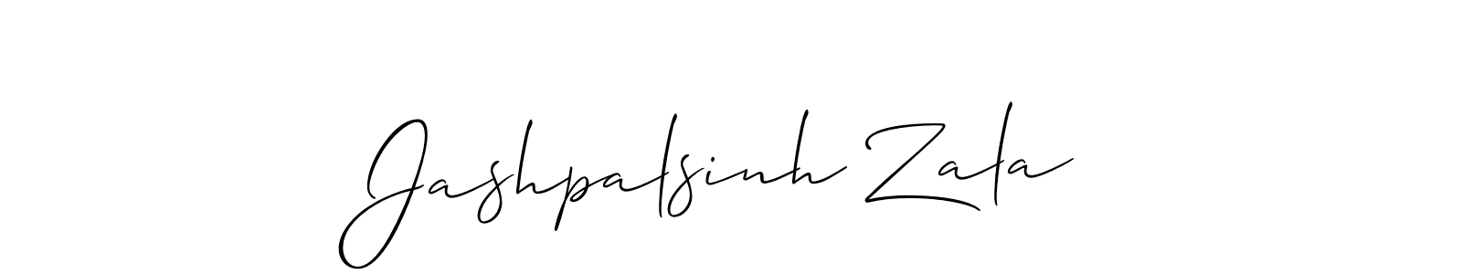 Use a signature maker to create a handwritten signature online. With this signature software, you can design (Allison_Script) your own signature for name Jashpalsinh Zala. Jashpalsinh Zala signature style 2 images and pictures png