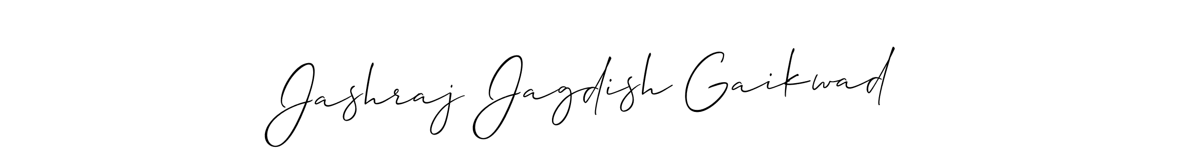 Make a short Jashraj Jagdish Gaikwad signature style. Manage your documents anywhere anytime using Allison_Script. Create and add eSignatures, submit forms, share and send files easily. Jashraj Jagdish Gaikwad signature style 2 images and pictures png