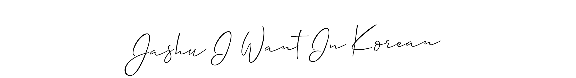 Make a beautiful signature design for name Jashu I Want In Korean. Use this online signature maker to create a handwritten signature for free. Jashu I Want In Korean signature style 2 images and pictures png