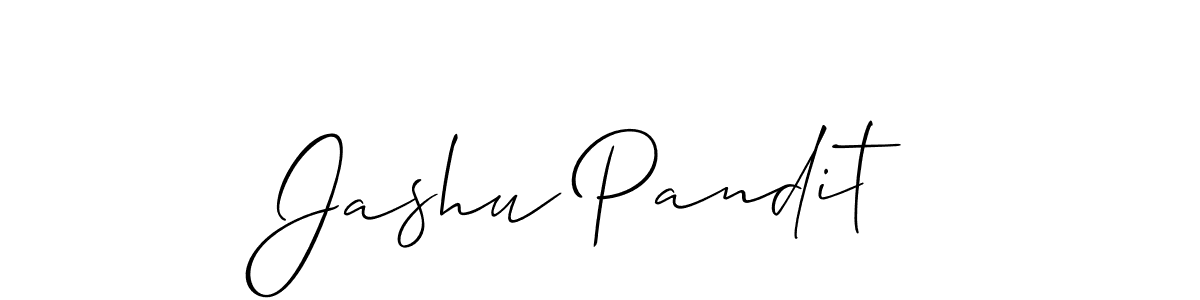 How to Draw Jashu Pandit signature style? Allison_Script is a latest design signature styles for name Jashu Pandit. Jashu Pandit signature style 2 images and pictures png